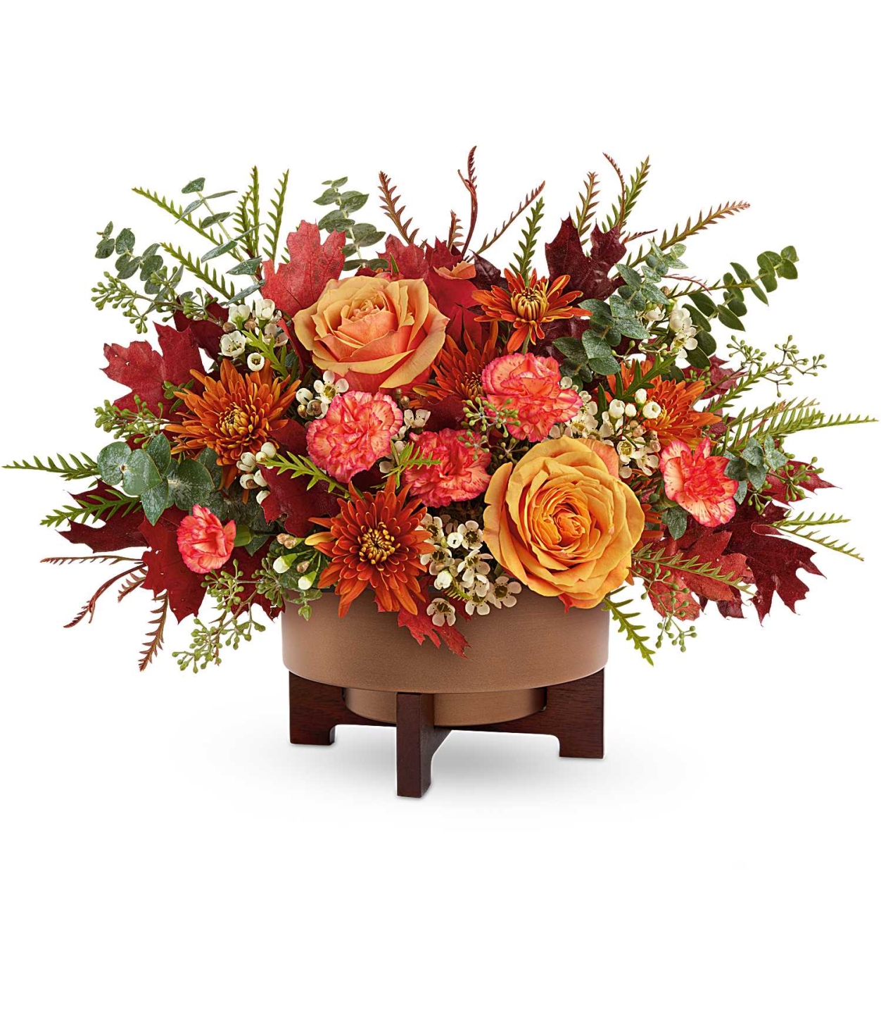 modern copper centerpiece